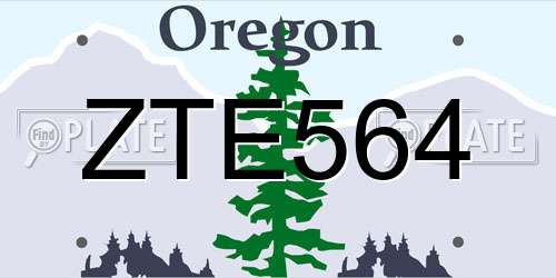 ZTE564 Oregon License Plate