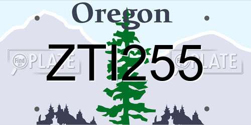 ZTI255 Oregon License Plate