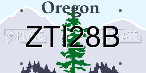ZTI28B Oregon License Plate