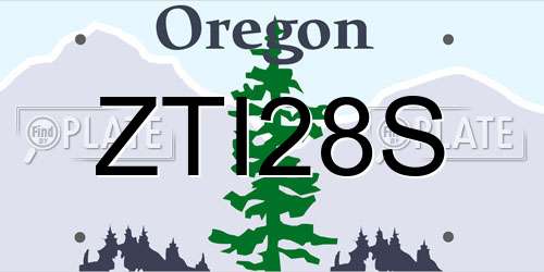 ZTI28S Oregon License Plate
