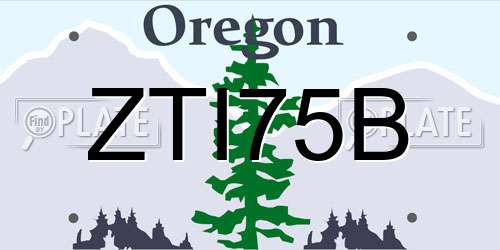 ZTI75B Oregon License Plate