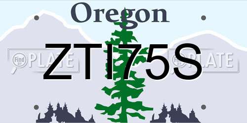 ZTI75S Oregon License Plate