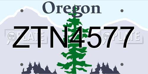 ZTN4577 Oregon License Plate