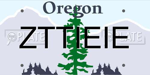 ZTTIEIE Oregon License Plate