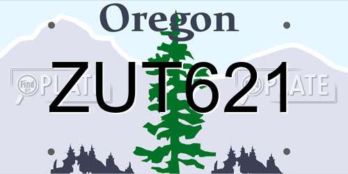 ZUT621 Oregon License Plate
