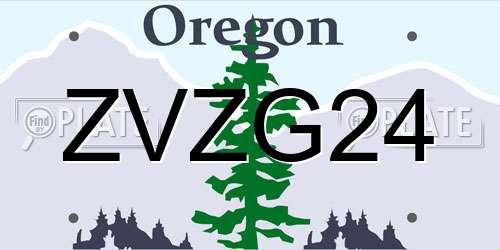 ZVZG24 Oregon License Plate