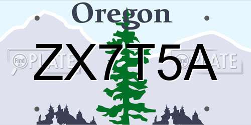 ZX7T5A Oregon License Plate