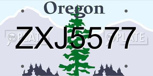 ZXJ5577 Oregon License Plate
