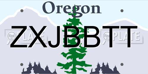 ZXJBBTT Oregon License Plate