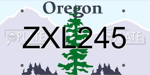 ZXL245 Oregon License Plate