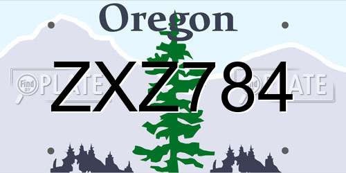 ZXZ784 Oregon License Plate