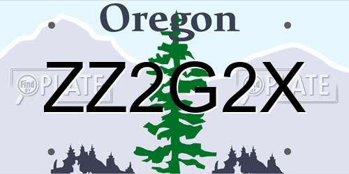 ZZ2G2X Oregon License Plate