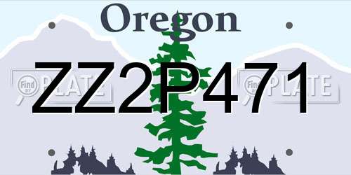 ZZ2P471 Oregon License Plate