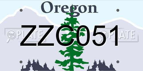 ZZC051 Oregon License Plate