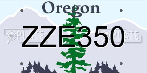 ZZE350 Oregon License Plate