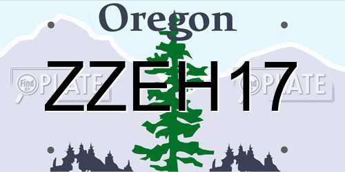 ZZEH17 Oregon License Plate