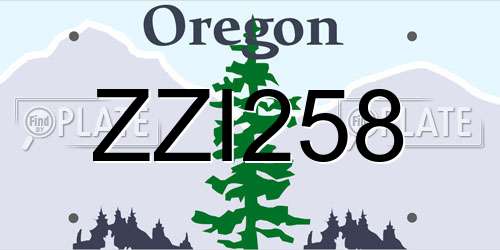 ZZI258 Oregon License Plate