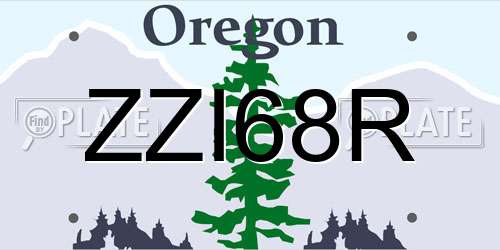 ZZI68R Oregon License Plate