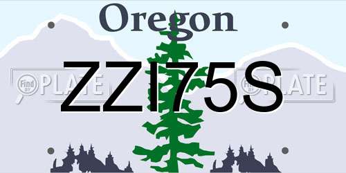 ZZI75S Oregon License Plate