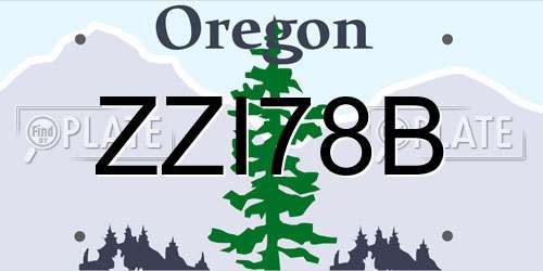 ZZI78B Oregon License Plate