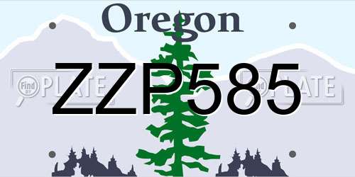 ZZP585 Oregon License Plate