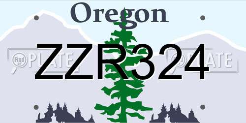 ZZR324 Oregon License Plate