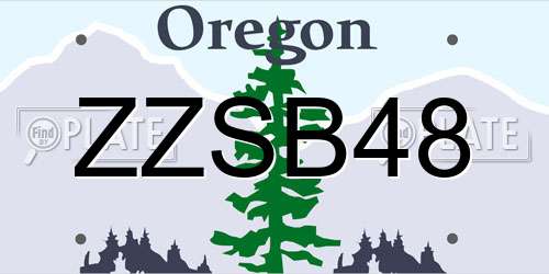 ZZSB48 Oregon License Plate