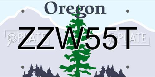 ZZW55T Oregon License Plate