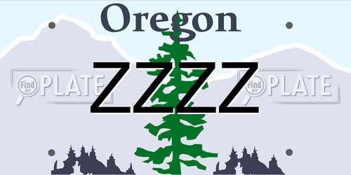ZZZZ Oregon License Plate