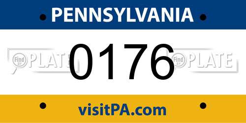 0176 Pennsylvania License Plate