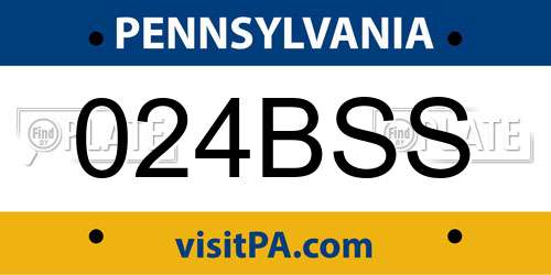 024BSS Pennsylvania License Plate