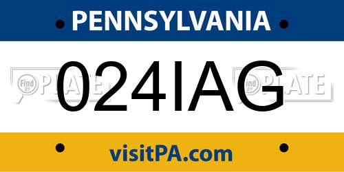 024IAG Pennsylvania License Plate