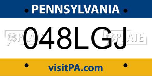 048LGJ Pennsylvania License Plate