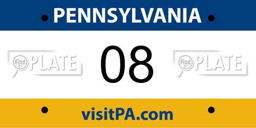 08 Pennsylvania License Plate