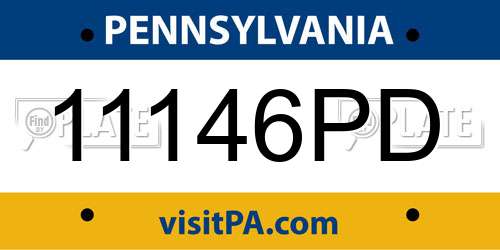 11146PD Pennsylvania License Plate