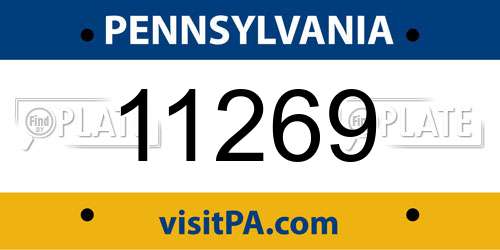 11269 Pennsylvania License Plate
