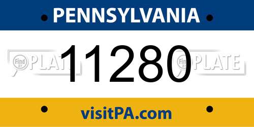 11280 Pennsylvania License Plate