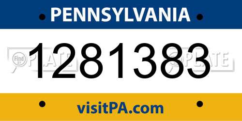 1281383 Pennsylvania License Plate
