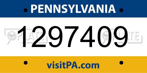 1297409 Pennsylvania License Plate