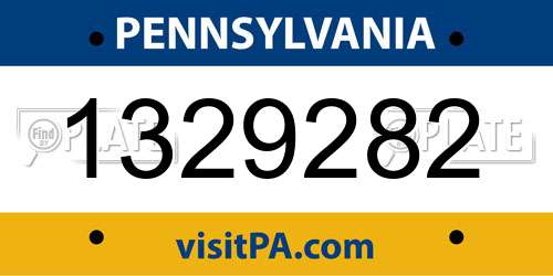 1329282 Pennsylvania License Plate