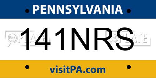 141NRS Pennsylvania License Plate