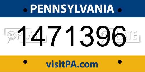 1471396 Pennsylvania License Plate