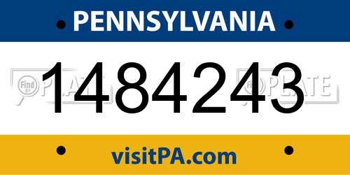 1484243 Pennsylvania License Plate