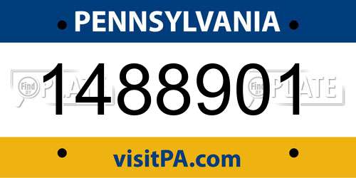 1488901 Pennsylvania License Plate