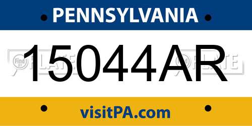 15044AR Pennsylvania License Plate