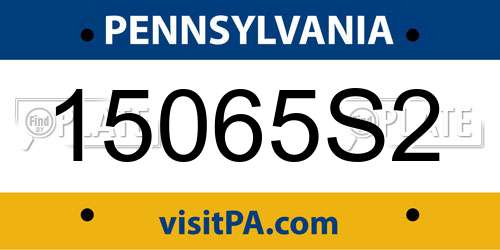 15065S2 Pennsylvania License Plate