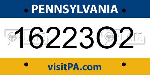 16223O2 Pennsylvania License Plate