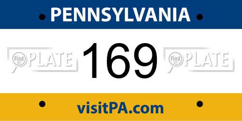 169 Pennsylvania License Plate