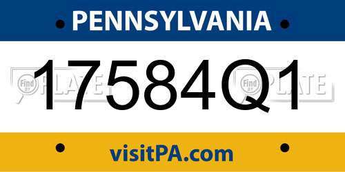 17584Q1 Pennsylvania License Plate