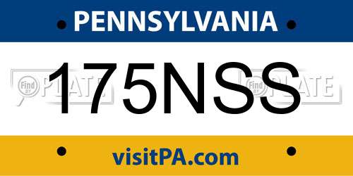 175NSS Pennsylvania License Plate